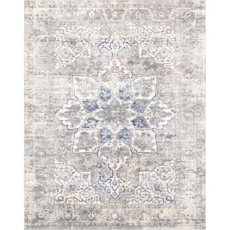 Pasargad Home 9 x 12 ft. Efes Design Power Loom Area Rug, Light Grey PD-167B 9x12